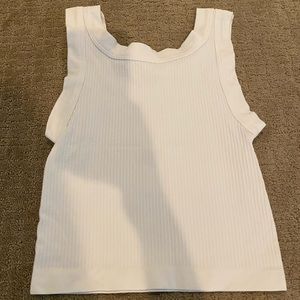 White ribbed tank
